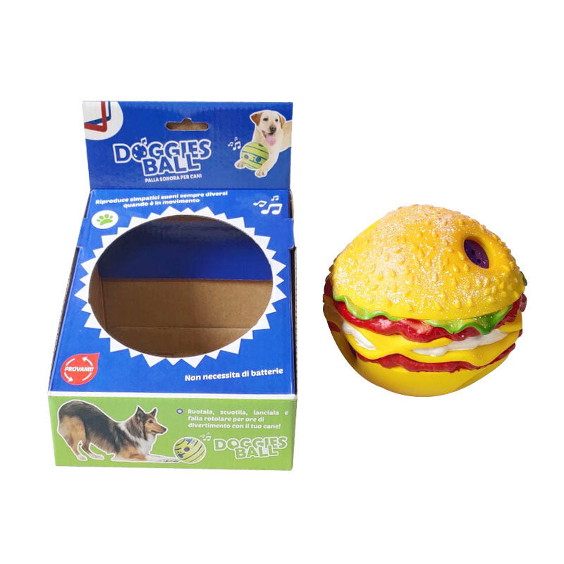 Squeaky hamburger speelgoed voor honden