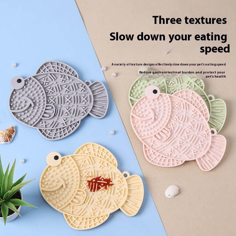 Silicone lik- en voermat voor honden met leuk design