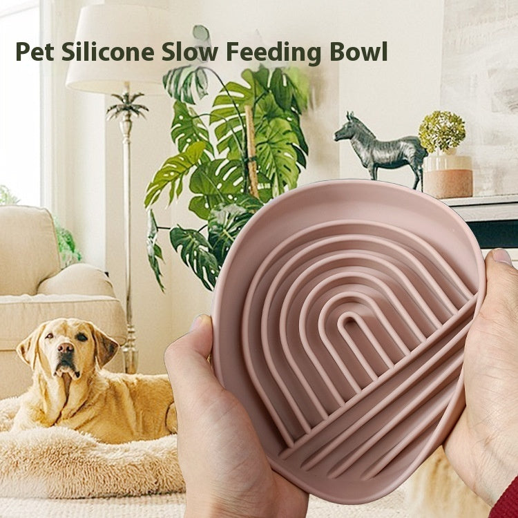 Anti-schrok slowfeeder silicone met zuignap