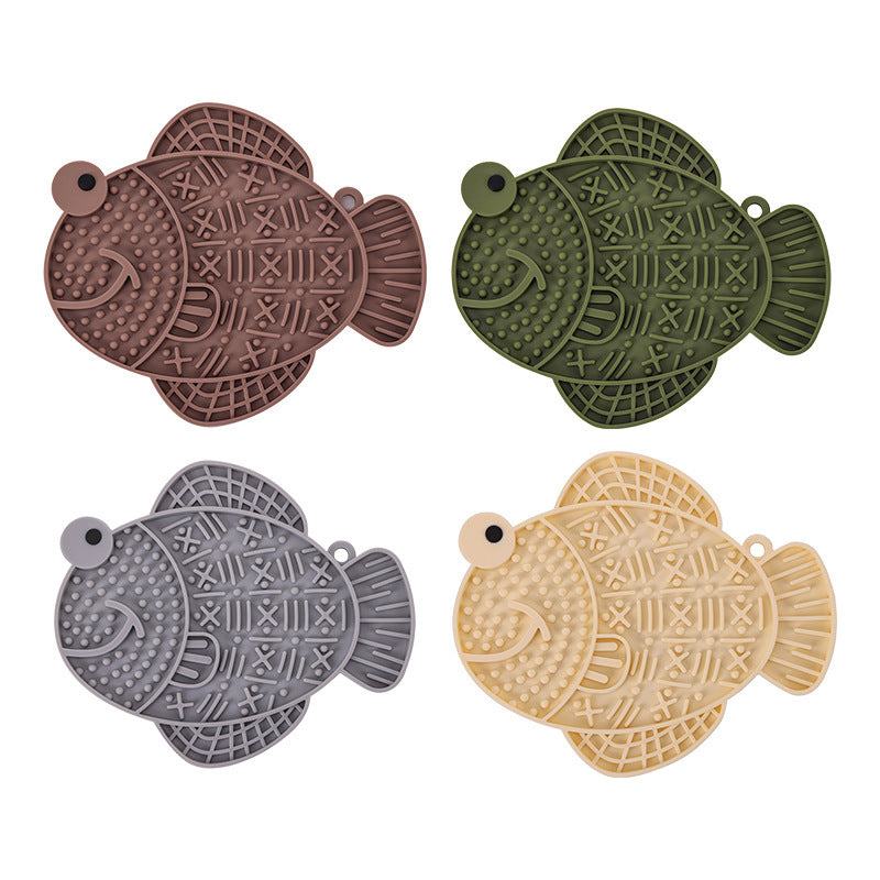 Silicone lik- en voermat voor honden met leuk design