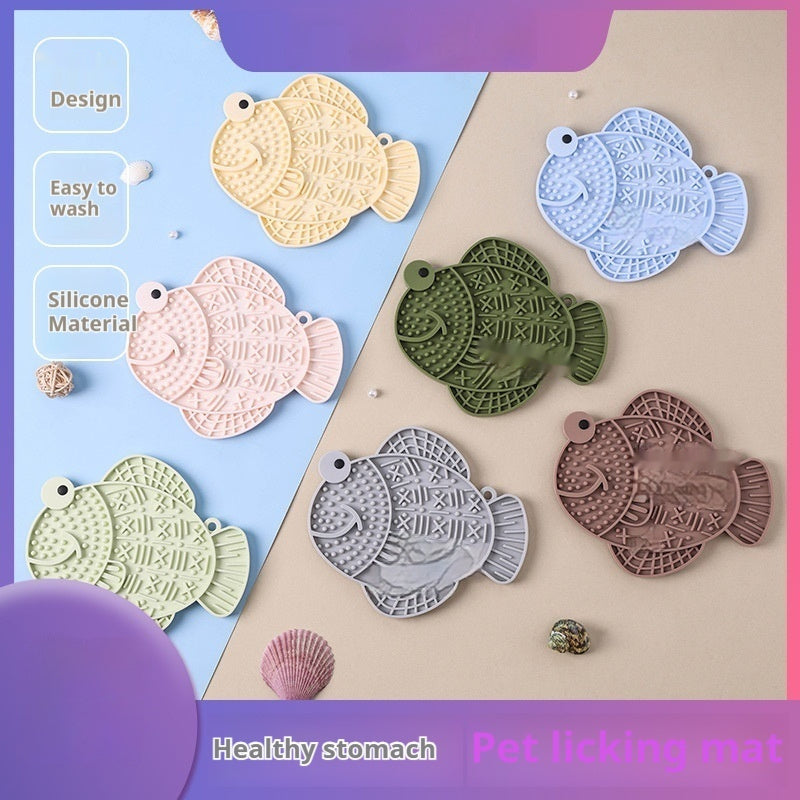 Silicone lik- en voermat voor honden met leuk design